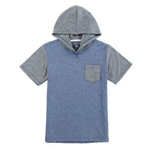 Boys Knit Short Sleeve Shirt with Hood Size XL